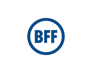 BFF logo design vector template. BFF logo design.