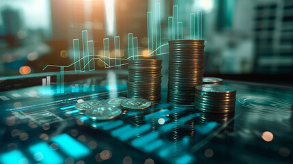 digital banking business finance budget tax management financial calculations 