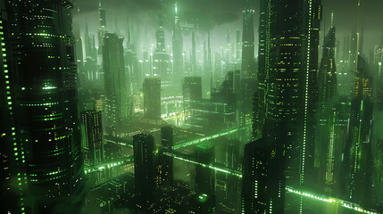 Naklejka premium futuristic city
