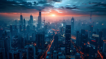 Fototapeta premium future city