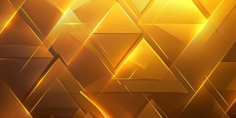 Abstract Background with Golden Lines and Triangles. Light Gradient in the Style of Gold with Golden Texture. High-Resolution and High-Detail Vector Illustration.