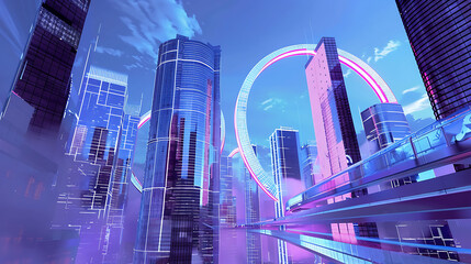 Obraz premium future city
