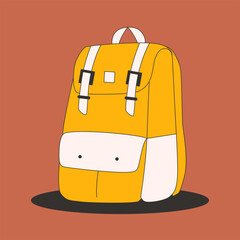 Vector Illustration of a Travel Backpack