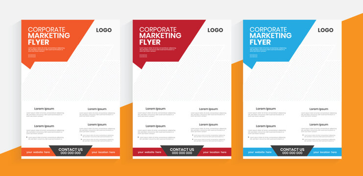 Professional flyer template, flier for business marketing, leaflet templates, case study, and door hanger print layout.
