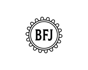 BFJ Logo design vector template. BFJ logo design.