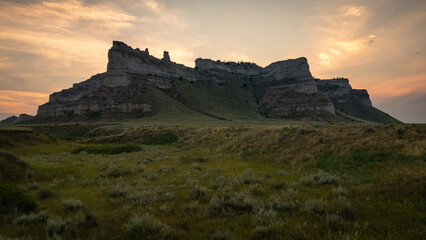 Sunset over Scottsbluff National Monument