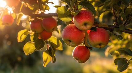 sunlight apple tree growing
