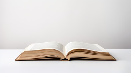 open book white background