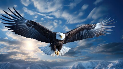 Obraz premium soaring blue sky illustration