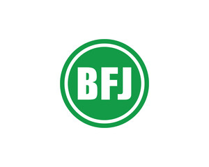 BFJ Logo design vector template. BFJ logo design.