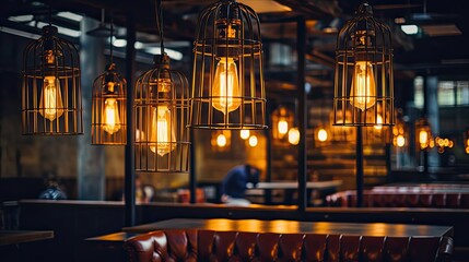 Fototapeta premium industrial restaurant light