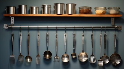 spoons kitchen tools flat