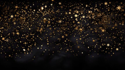 radiant black background gold stars