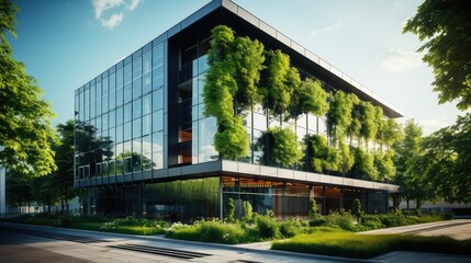 Obraz premium floor office building facade