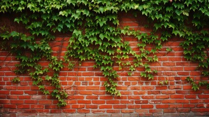 vines brick wall side view