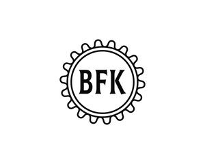 BFK logo design vector template. BFK logo design.