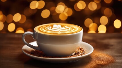 Obraz premium twinkling coffee christmas lights