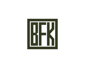 BFK logo design vector template. BFK logo design.