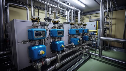 Naklejka premium equipment sewage water treatment plant