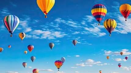 Obraz premium balloons blue sky vertical