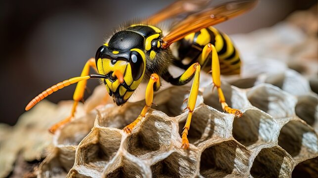 chewed yellow jacket wasp
