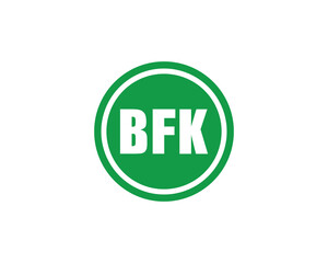 BFK logo design vector template. BFK logo design.