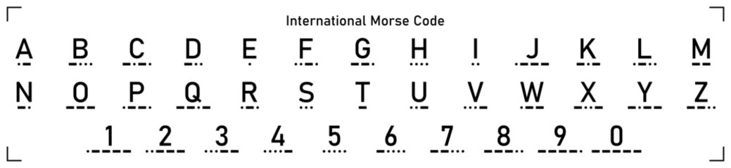 International morse code, alphabet and number © sani_za