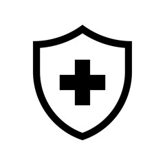 Shield with cross icon