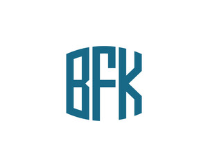 BFK logo design vector template. BFK logo design.