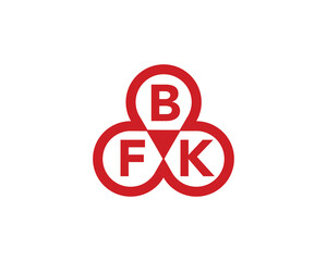 BFK logo design vector template. BFK logo design.
