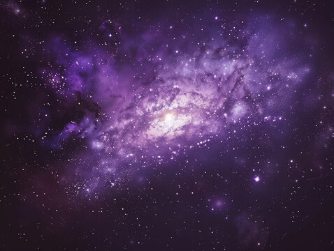 Cosmic Beauty of the Small Magellanic Cloud on a Dark Violet Background
