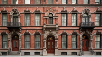 Fototapeta premium ornate brick wall apartment