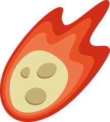 Flame Meteor Illustration