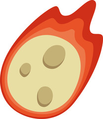Flame Meteor Illustration