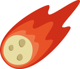 Flame Meteor Illustration