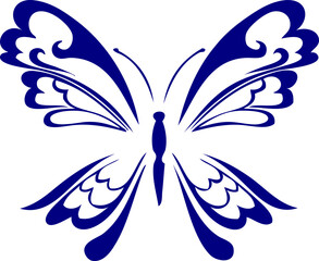 tribal tattoo art butterfly illustration