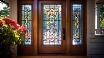 panel glass front door