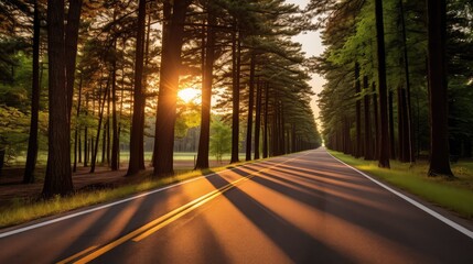 Obraz premium serene empty road