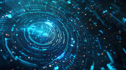 futuristic technology blue background tech wallpaper internet data digital business background 