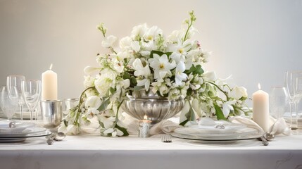 candles silver wedding bells