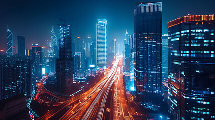 Fototapeta premium future city skyline