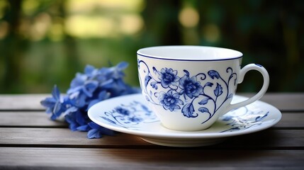 cups beautiful gift white blue
