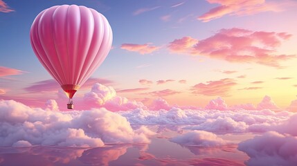 Obraz premium balloon clouds pink