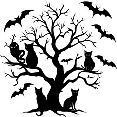 Dead Halloween Trees SVG, Dead Trees Bundle Svg,