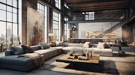exposed urban home interior