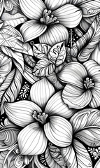 2D flower and leaf cards in various styles