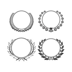 blank wreath with round layout