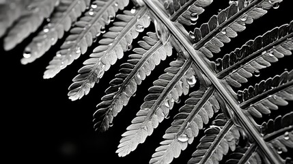monochrome black and white plants © sevector