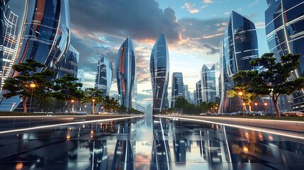 Obraz premium future city