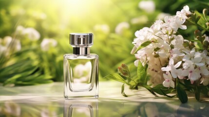 nature clear perfume bottle